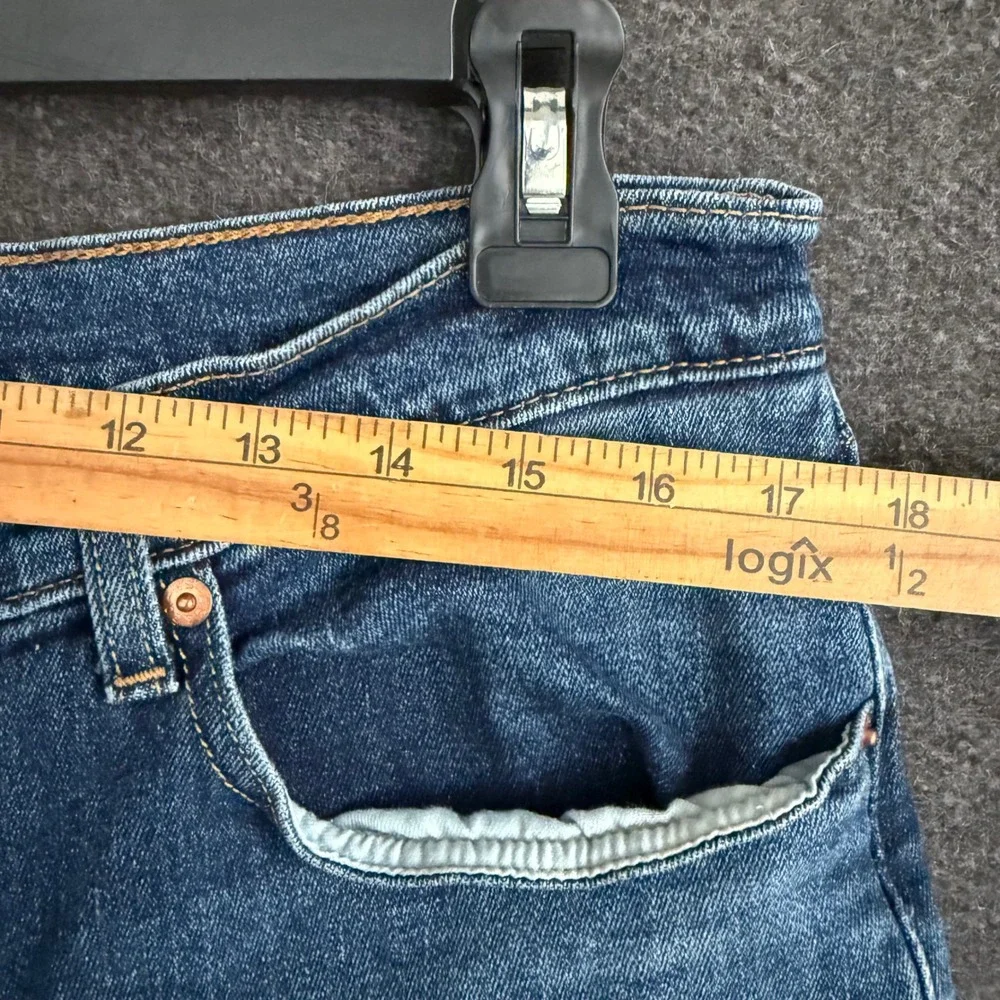 Levis 505 Regular Fit Mens‎ Jeans 35x28 Blue Denim Straight Leg Stretch